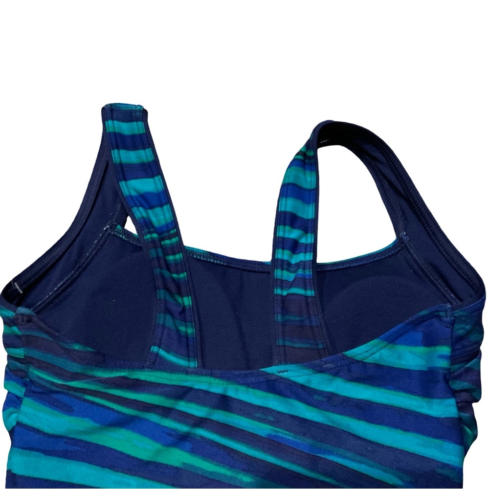 TYR Durafast Elite UPF 50 One Piece Swimsuit Blue Green Size 8 NWT - Picture 7 of 11
